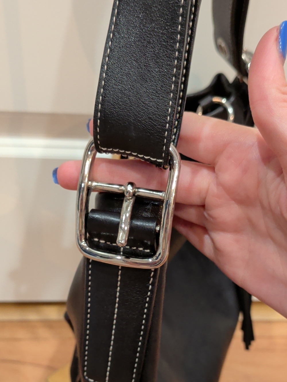 Vintage Coach Legacy / Soho Hobo Slim Duffle Black Leather Shoulder Bag Purse - Picture 6 of 13